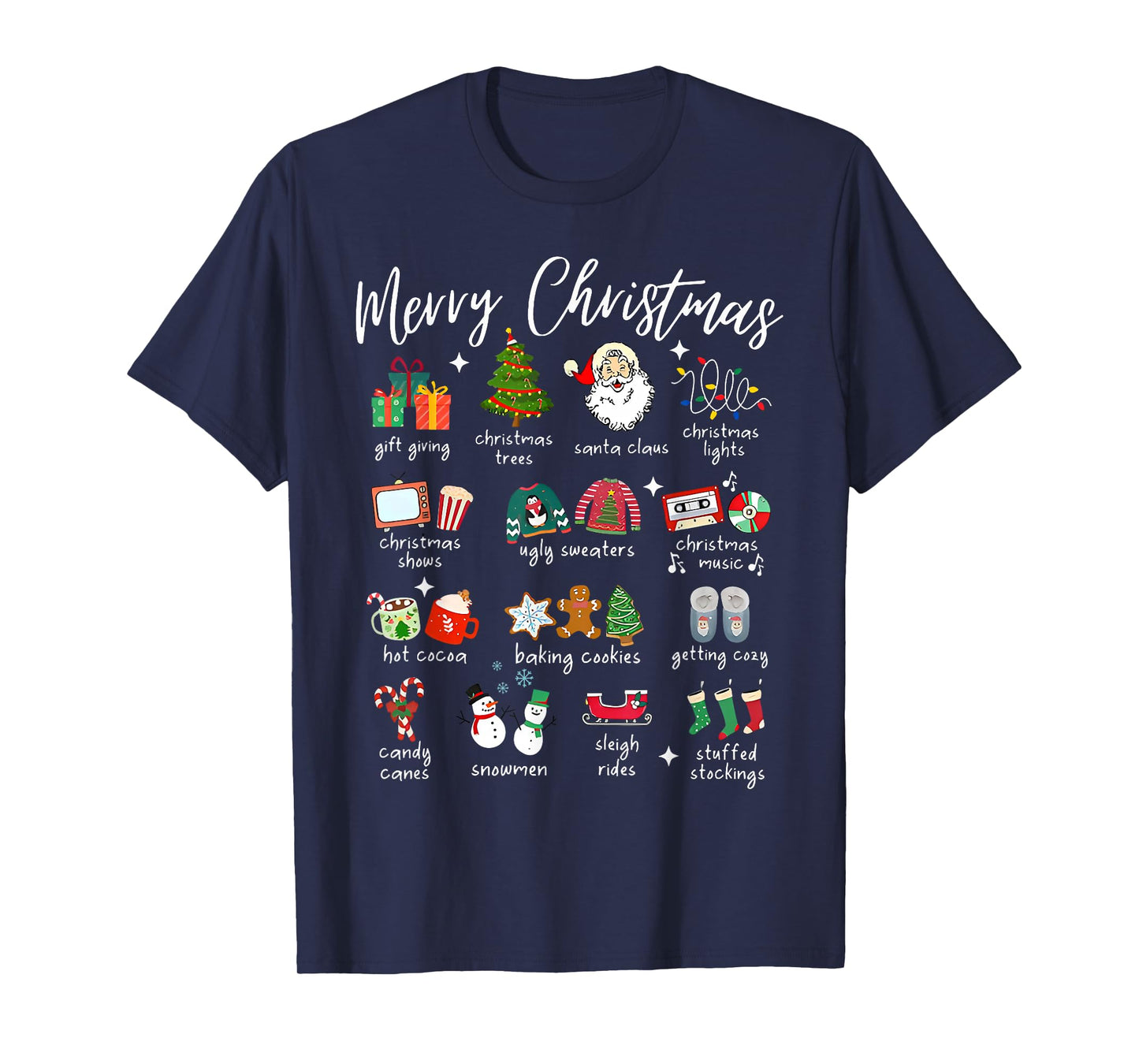 Santa Gingerbread Candy Canes Christmas Xmas Family Holiday T-Shirt