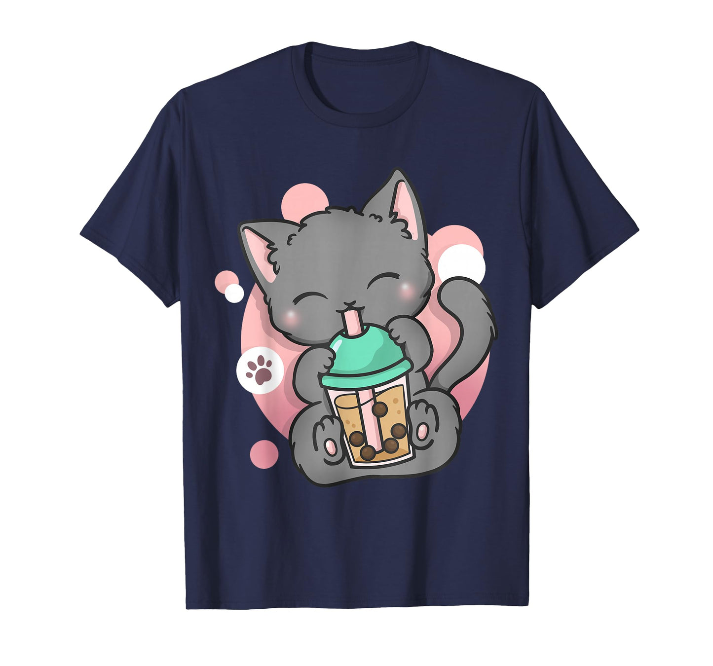 Cat Boba Tea Bubble Tea Anime Kawaii Neko T-Shirt