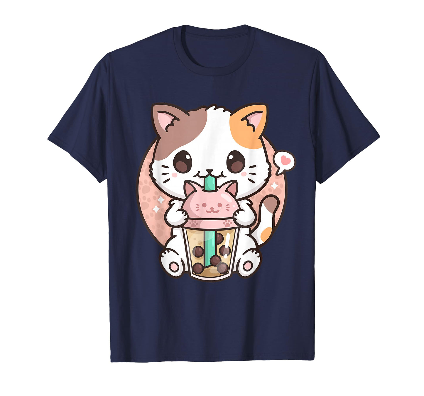 Boba Tea Cat Bubble Tea Cat Kawaii Anime Neko T-Shirt