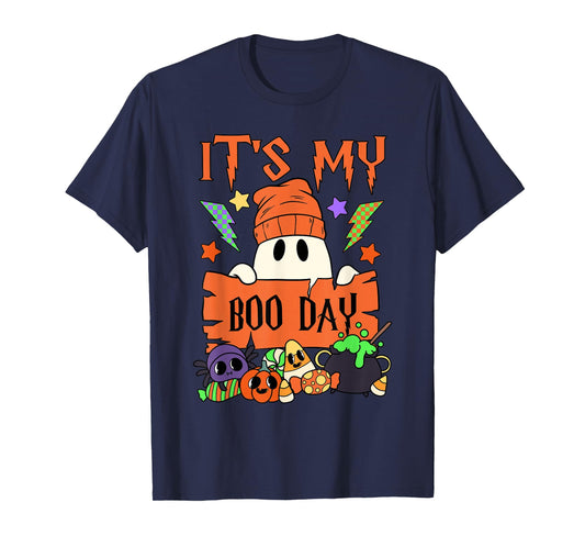 It's My Boo Day Booday Kids Cute Ghost Birthday Ghoul T-Shirt
