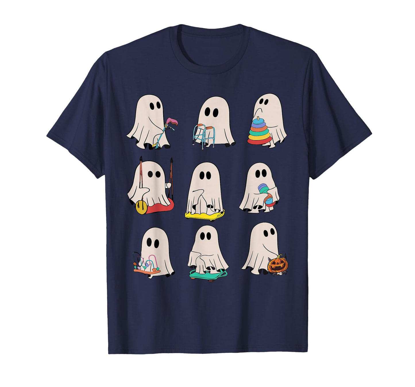 Occupational Therapy Halloween OT Ghost Boo Speech Therapy T-Shirt