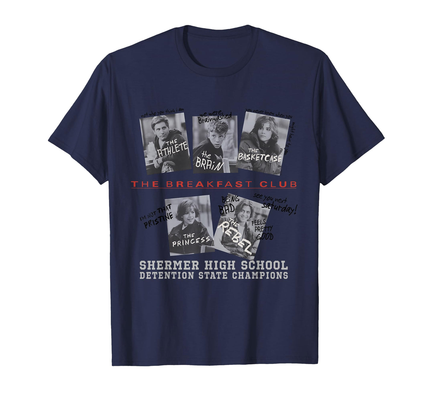 The Breakfast Club Detention Champions Front & Back T-Shirt