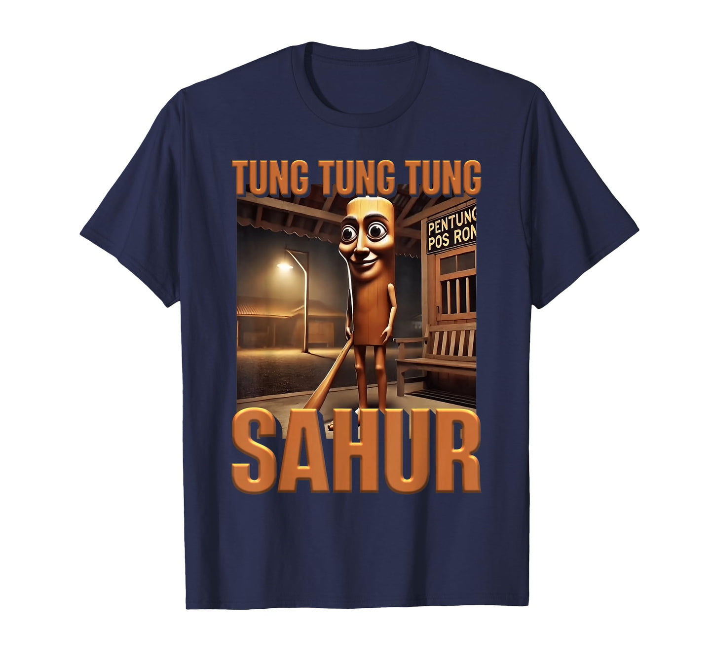Tung Tung Tung Sahur AI Monster Italian Brainrot Kids Boys T-Shirt