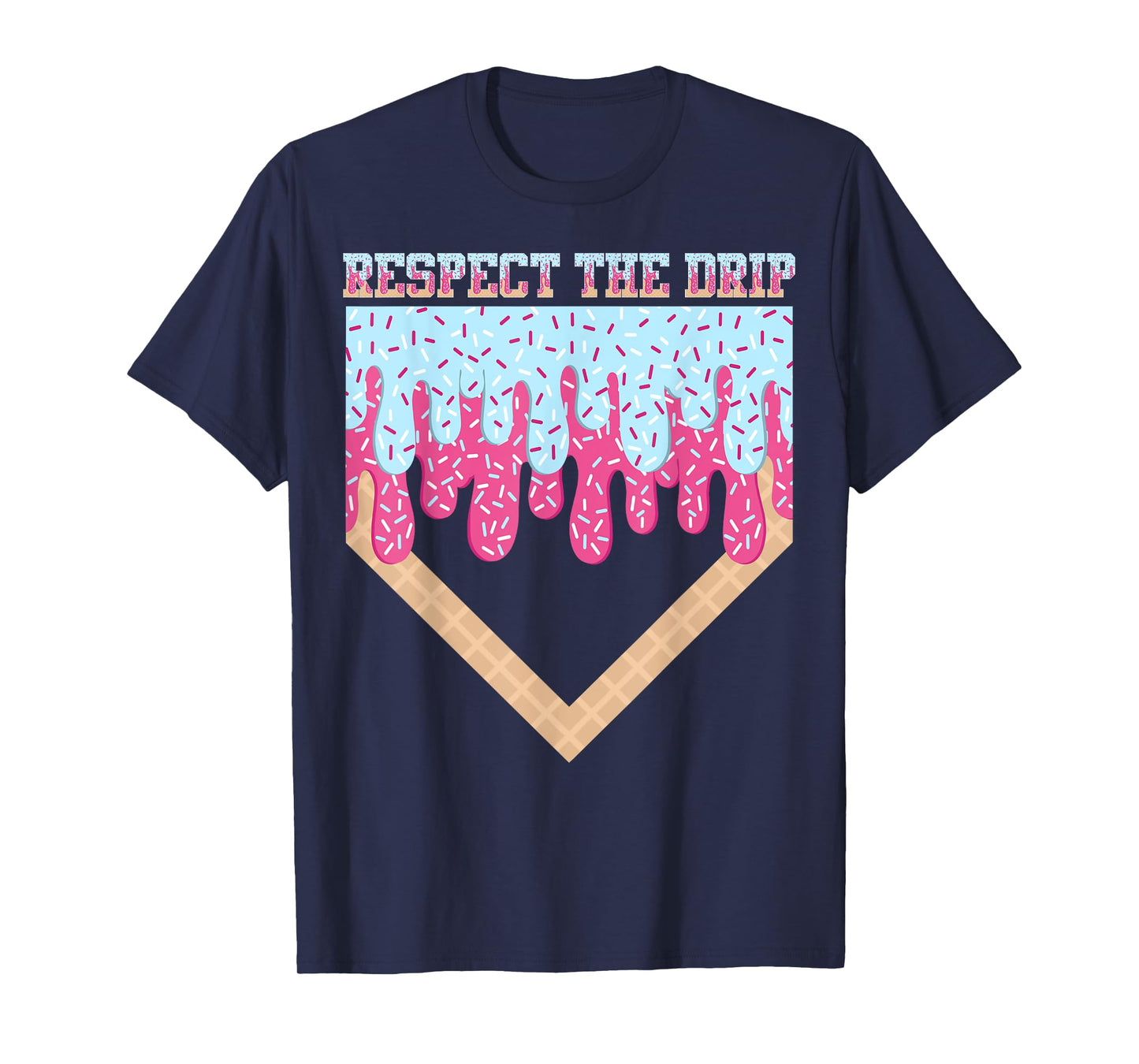 Baseball Drip Boys Home Plate Ice Cream sprinkles Sports Boy T-Shirt
