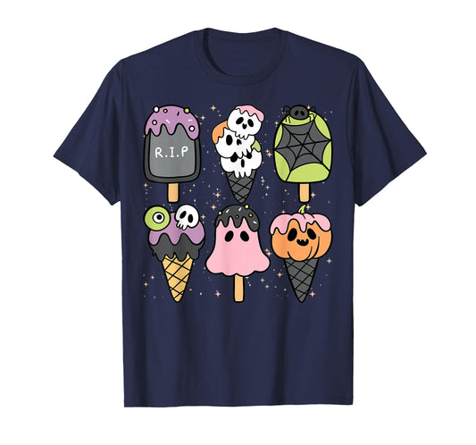 Horror Movie Summer Popsicle Halloween Ice Cream Summer-ween T-Shirt