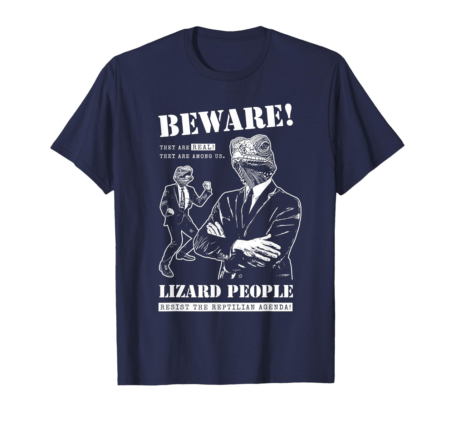 UFO Nerds Lizard People T-Shirt - Women, Sci-Fi & Fantasy Enthusiasts - Black - Small - Short Sleeve - T-Shirt