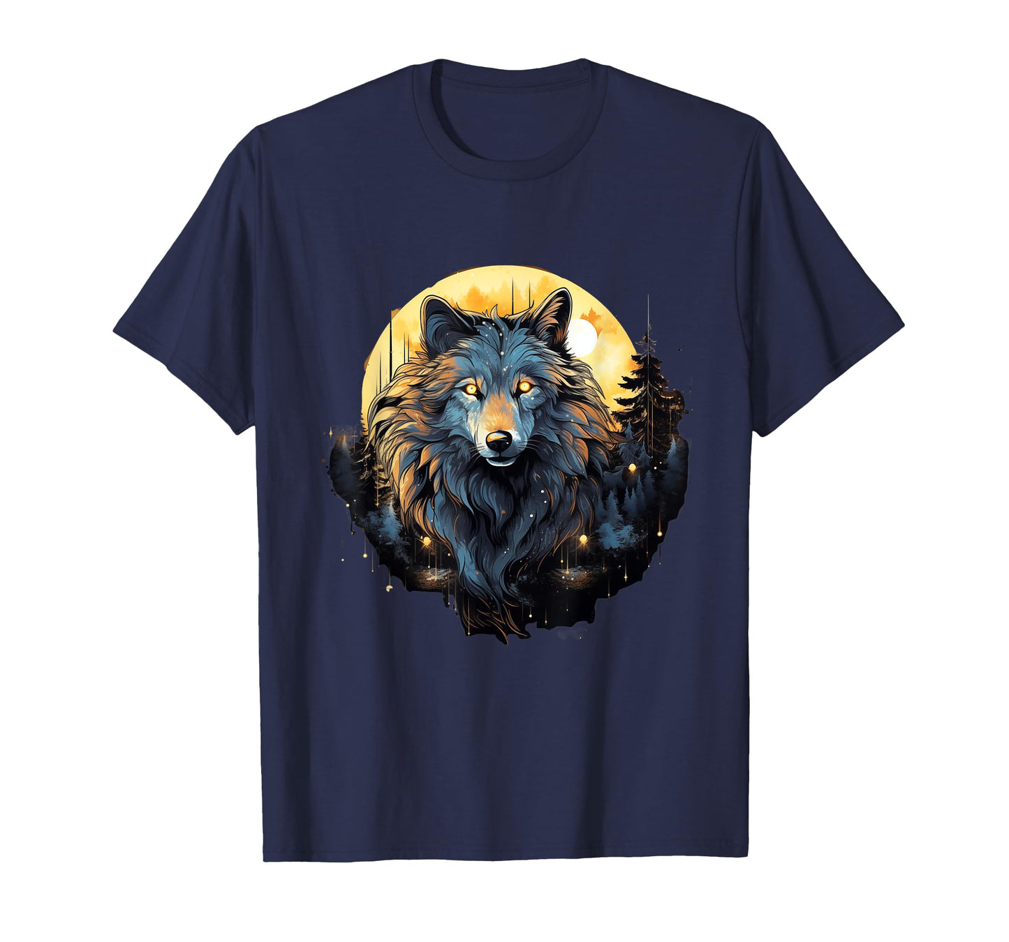 Moonlit Howls: Aesthetic Wolf for Men and Women T-Shirt