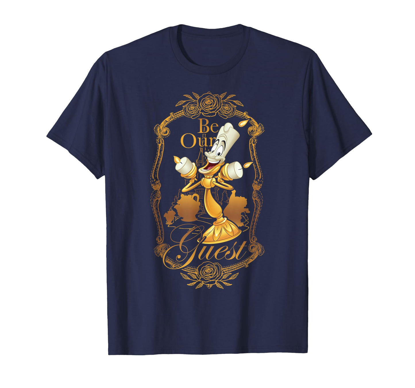Disney Beauty and the Beast Be Our Guest Lumiere Poster T-Shirt