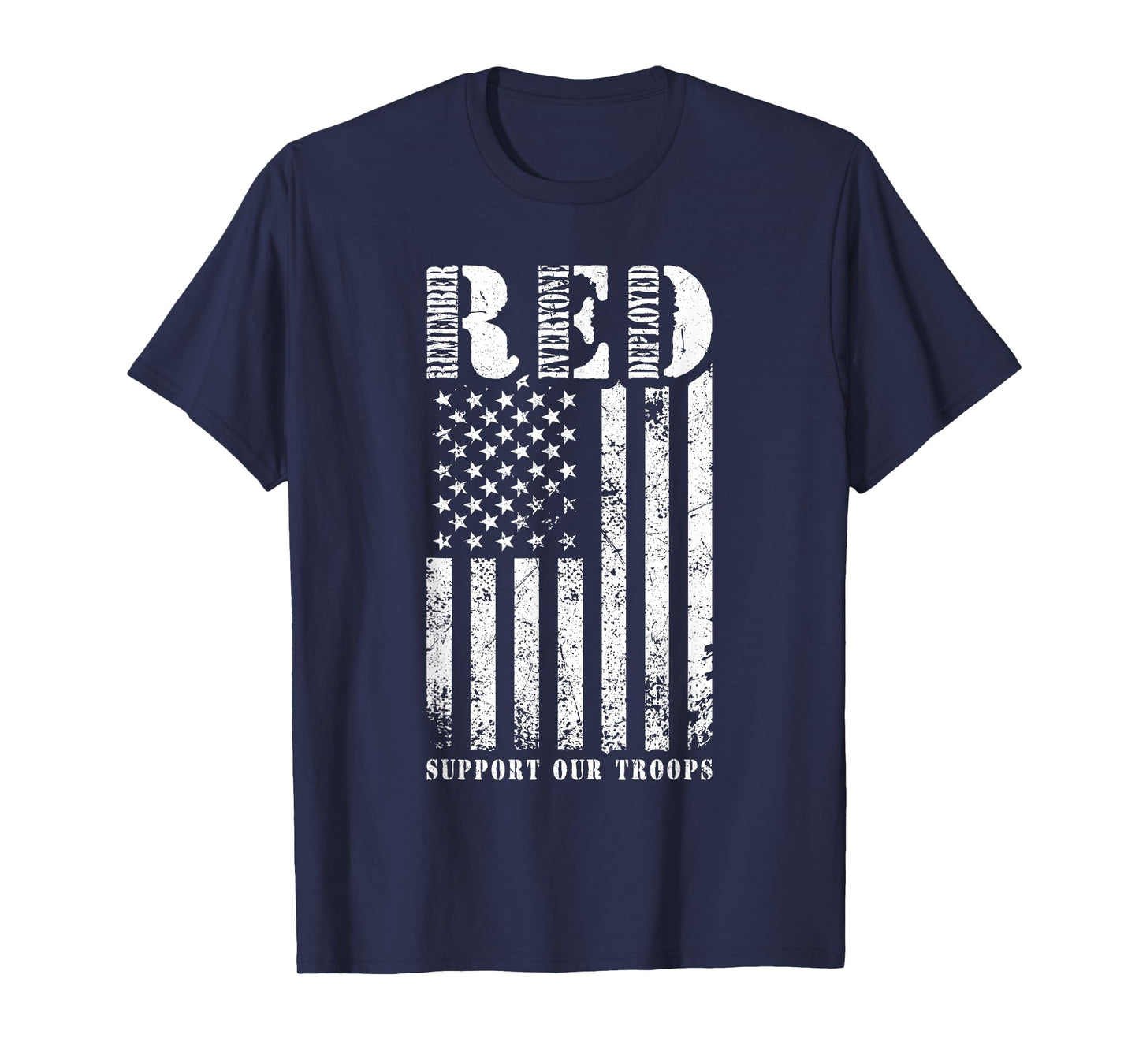 RED Support our Troops Remember Everyone Deployed RED T-Shirt