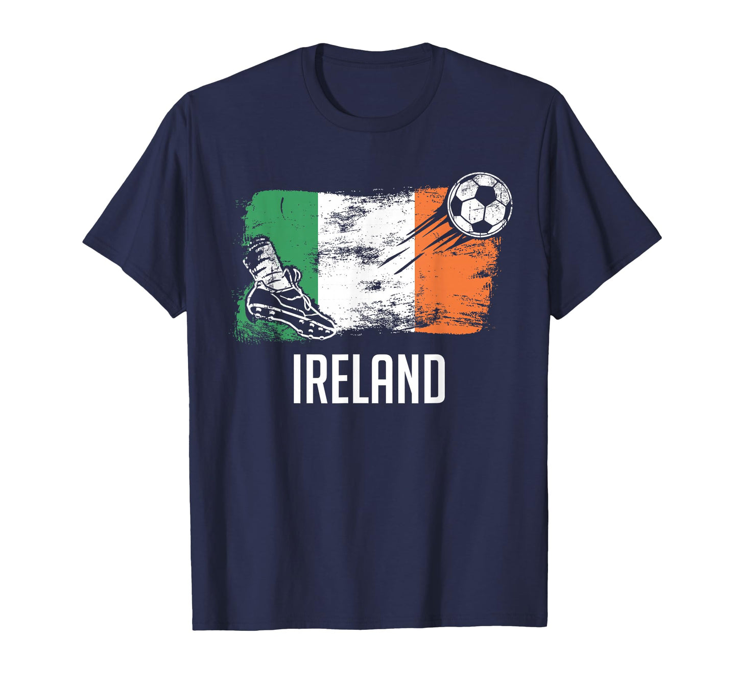 National Flags & Roots Proud Heritage Gifts Ireland Flag Jersey Ireland Soccer Fan T-Shirt Unisex-Adults & Kids Black Short Sleeve Small