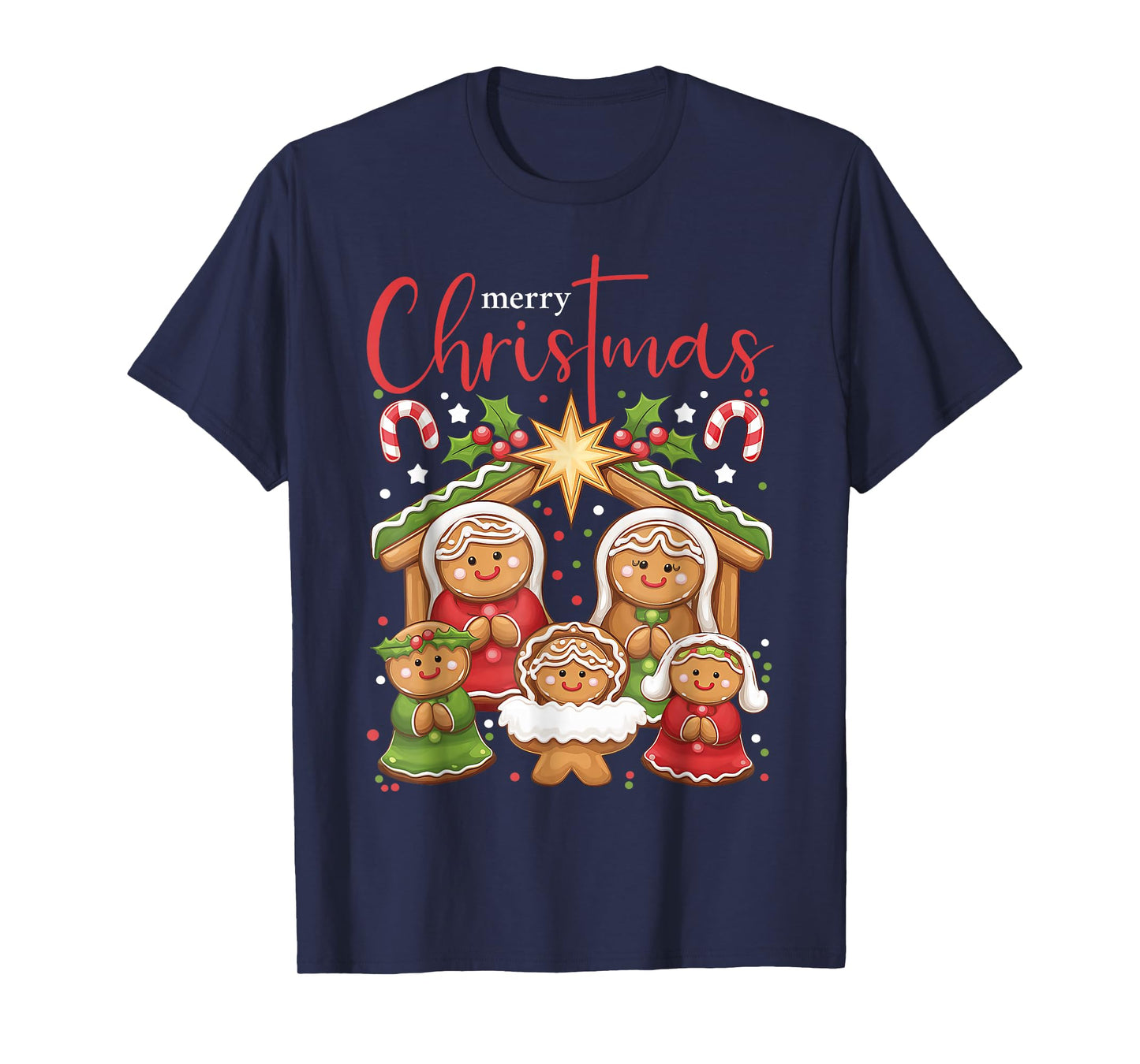 Jesus The Reason Gingerbread Christmas Christian Nativity T-Shirt