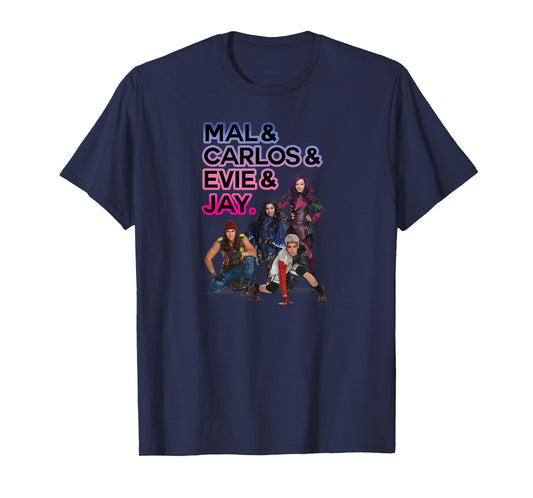 Descendants - Mal, Carlos, Evie, & Jay. T-Shirt