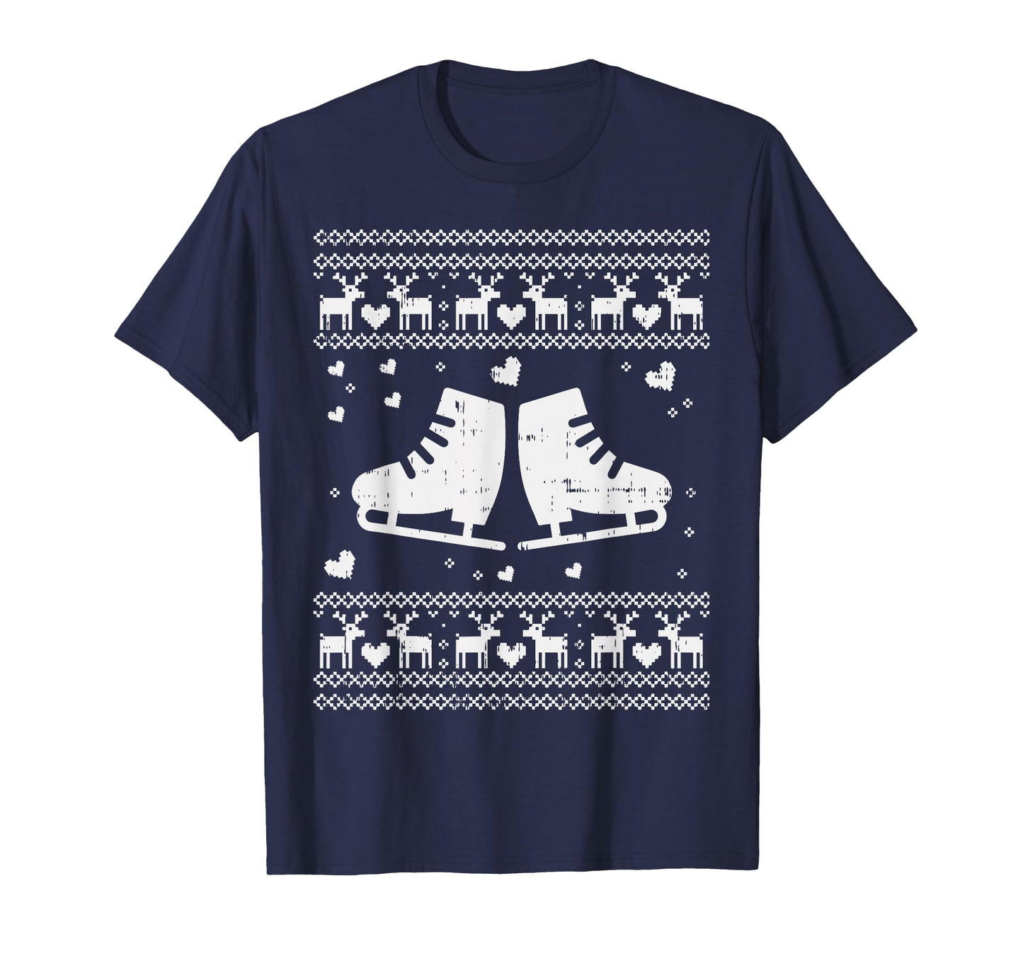 Ugly Christmas Ice Skater Shirt Skate Skating Shoe Girl Gift T-Shirt