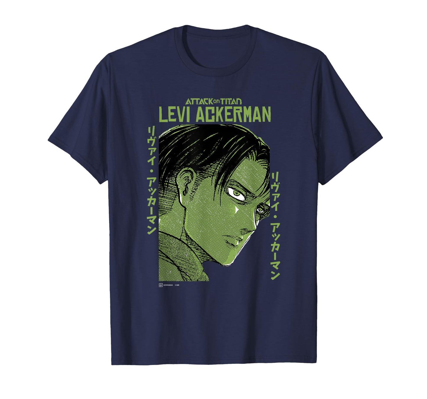 Attack on Titan Levi Ackerman Japanese Manga Face Portrait T-Shirt
