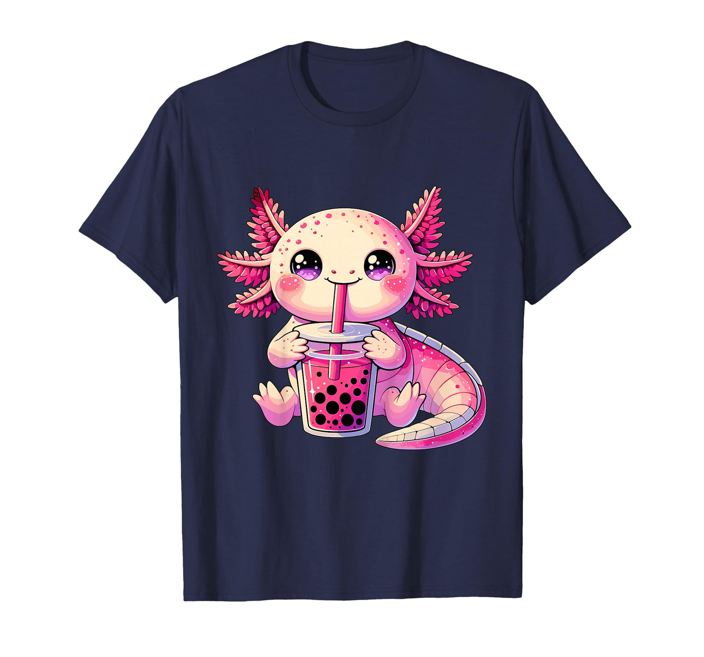 Axolotl Bubble Boba Tea Cute Kawaii Axolotl T-Shirt