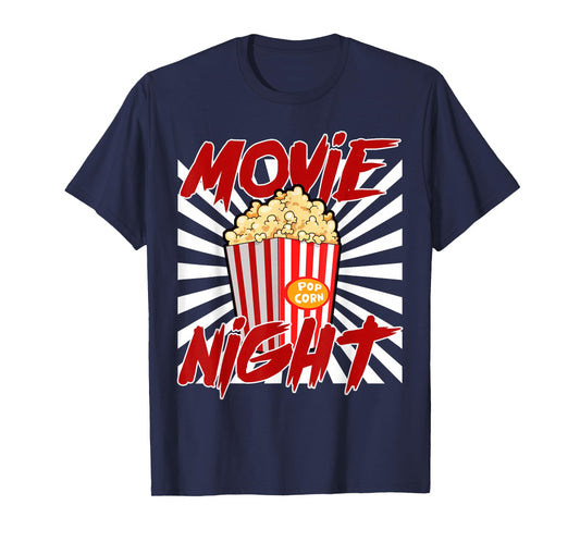 Movie Night Popcorn Funny Cinema Lover T-Shirt