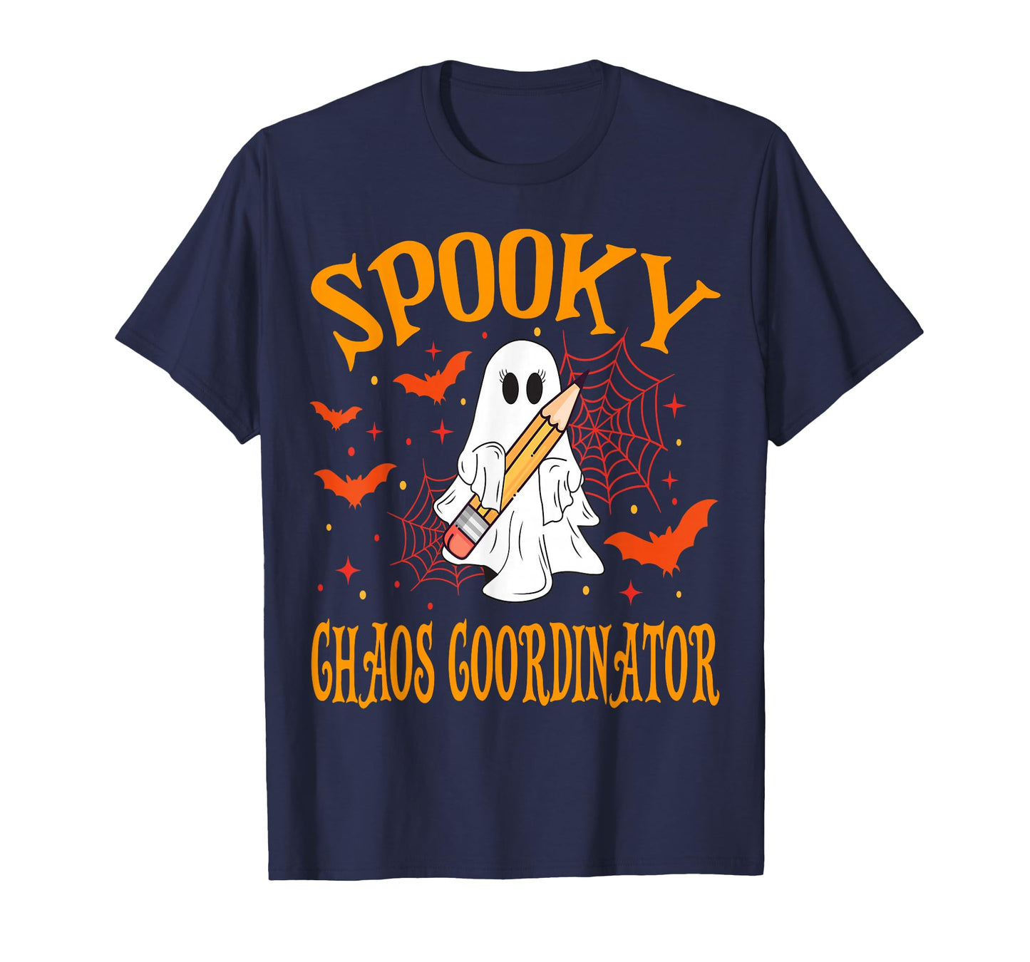 Spooky Chaos Coordinator Ghost Funny Halloween School T-Shirt