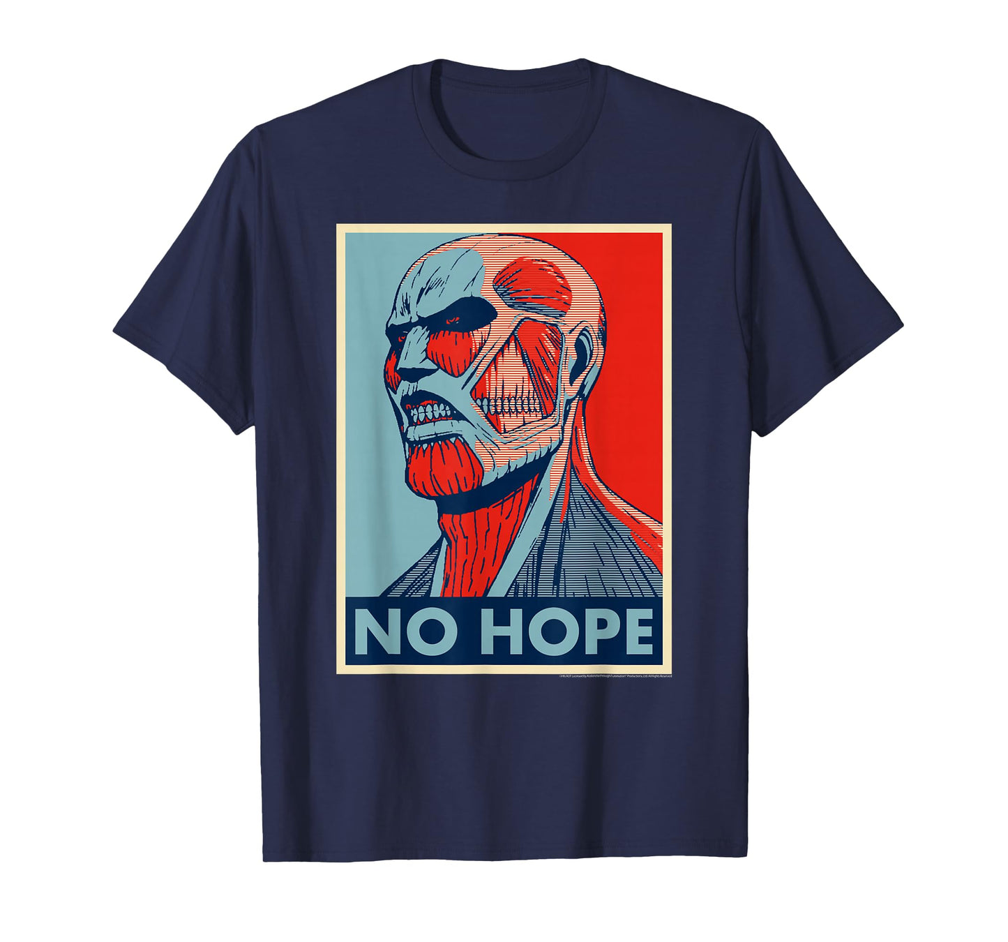 Attack on Titan Colossus Titan No Hope Poster Art Anime T-Shirt