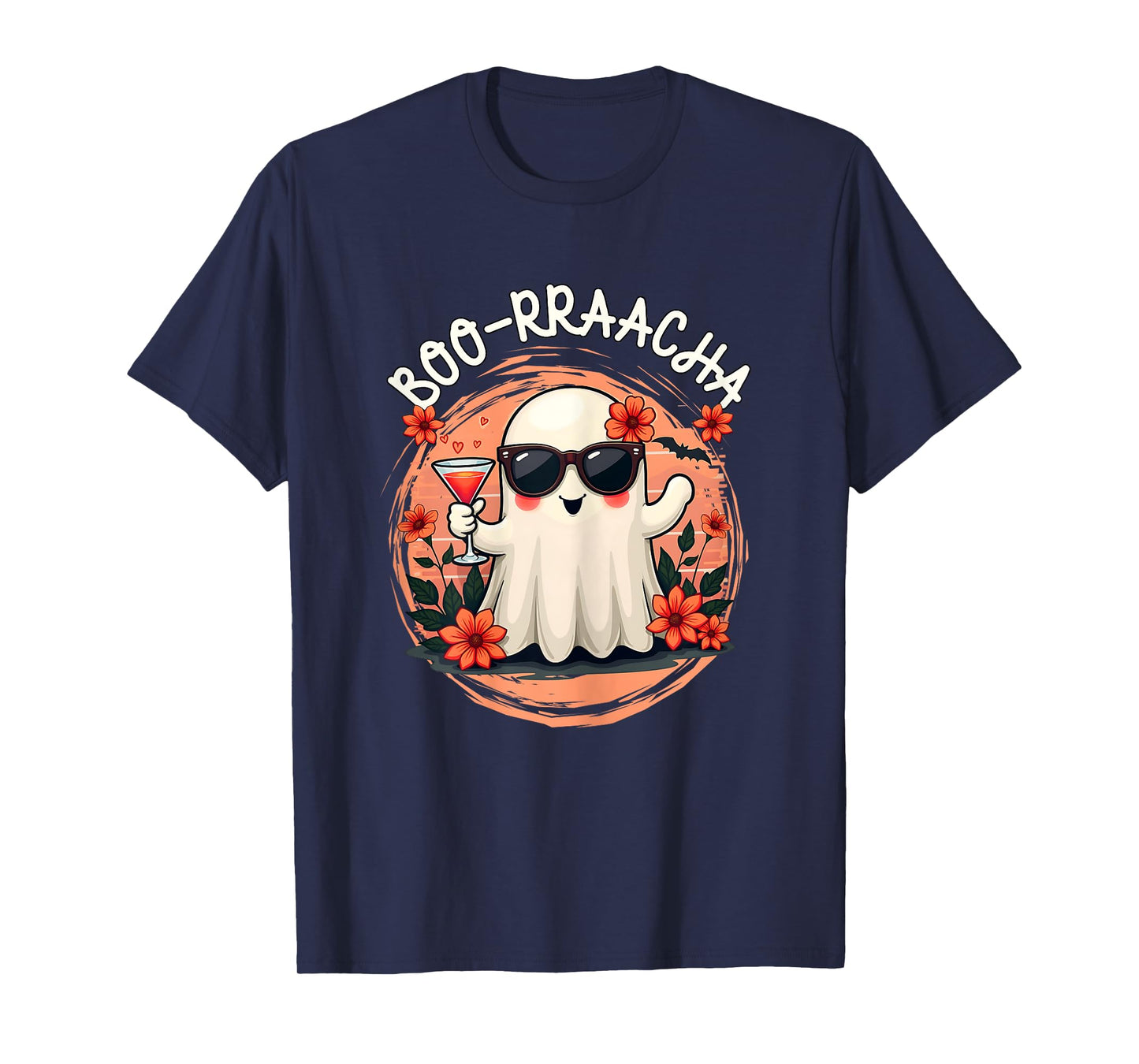 Cute Halloween Ghost Boo-Rraacha Ghost Drinking Boo Racha T-Shirt