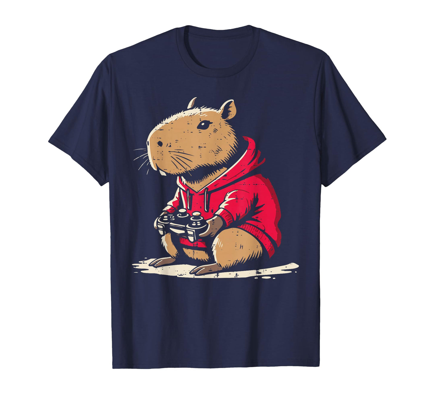 Capybara Gamer Funny Video Gaming Capy Rodent Boys Kids Men T-Shirt