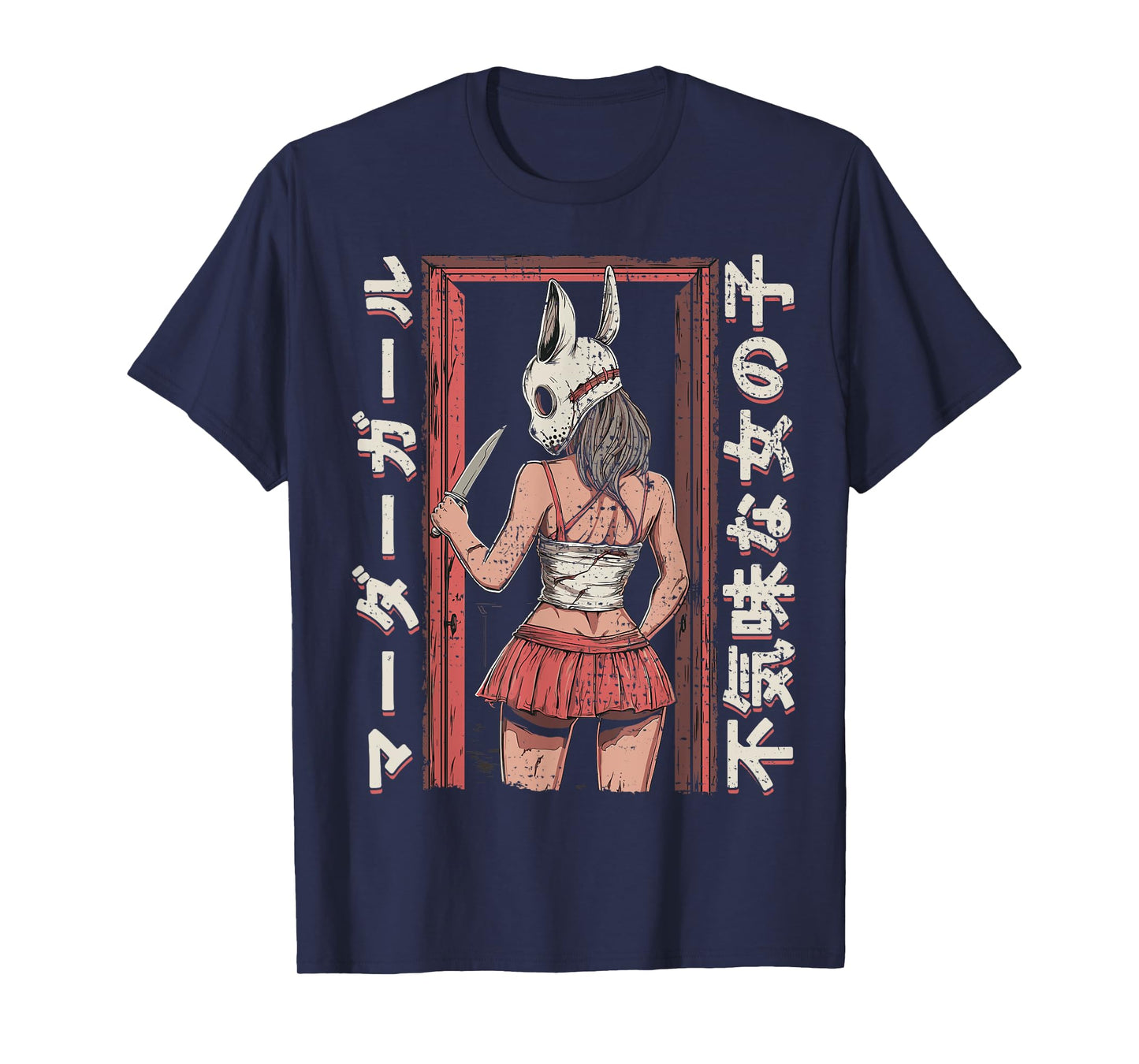 Anime Horror Bunny Aesthetic Soft Grunge Waifu Japanese Girl T-Shirt