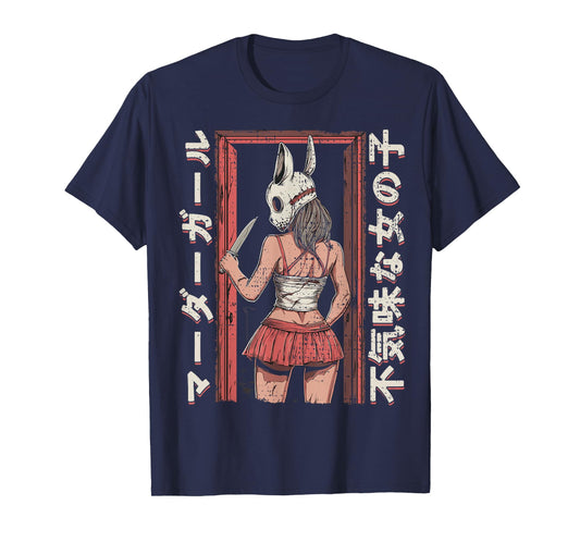 Anime Horror Bunny Aesthetic Soft Grunge Waifu Japanese Girl T-Shirt