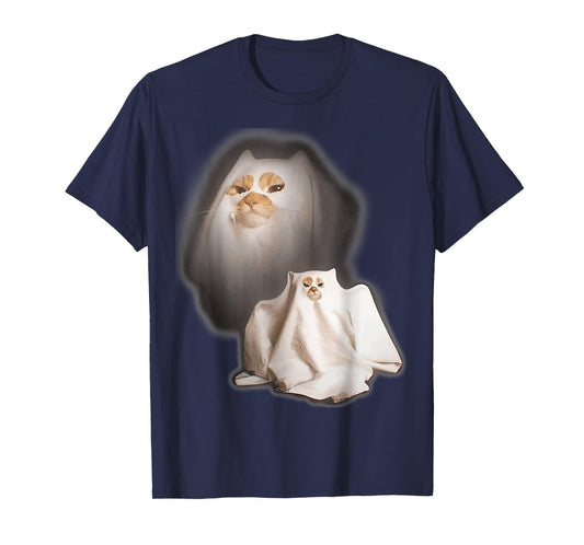 Ghost Cat Meme Halloween T-Shirt