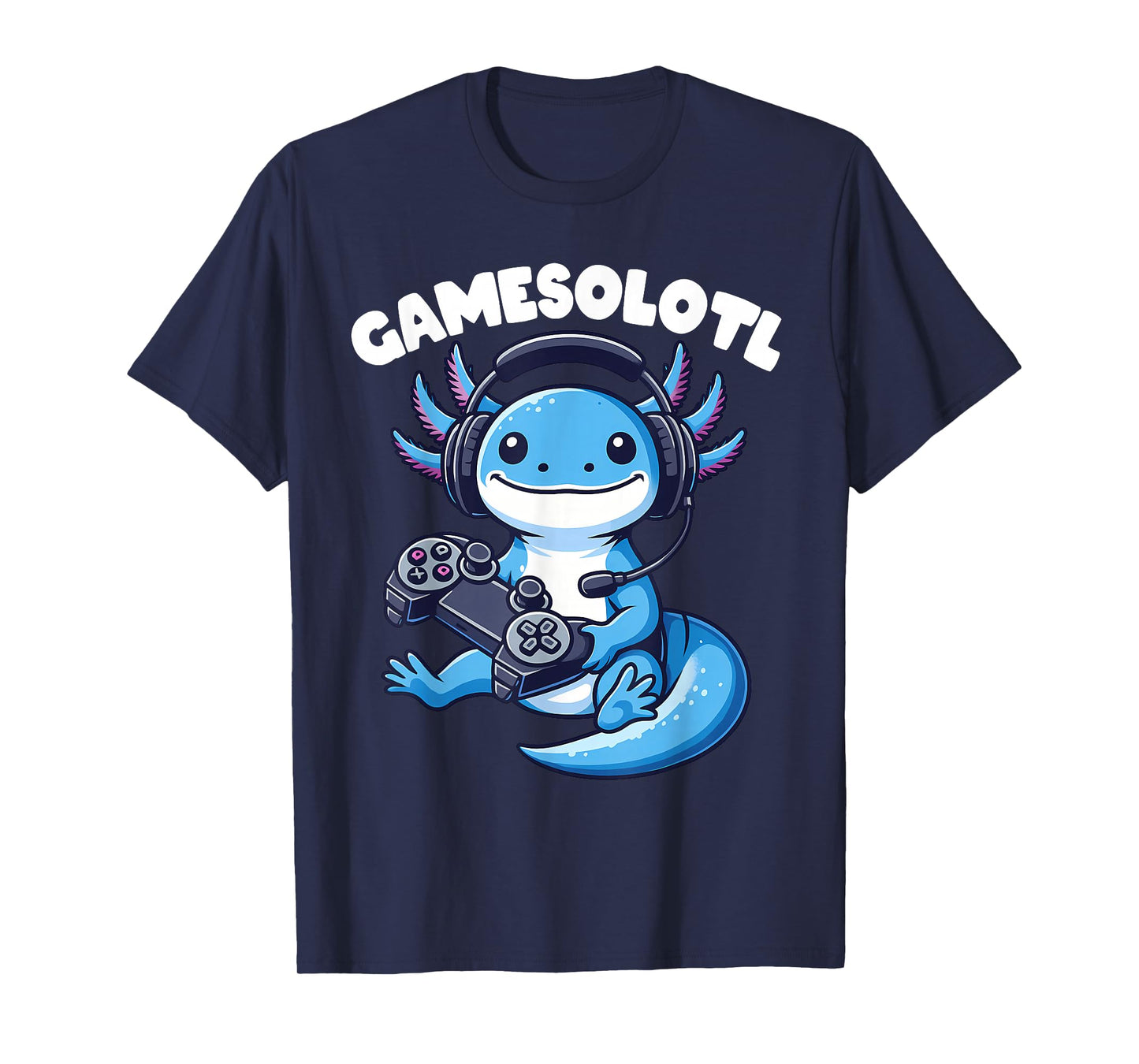 Gamesolotl Axolotl Video Gamer Kawaii Anime Gifts Boys Teens T-Shirt