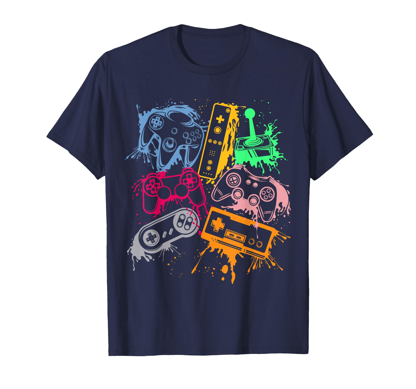 Video Game Console Controllers Retro 80's 90's Arcade Gamer T-Shirt