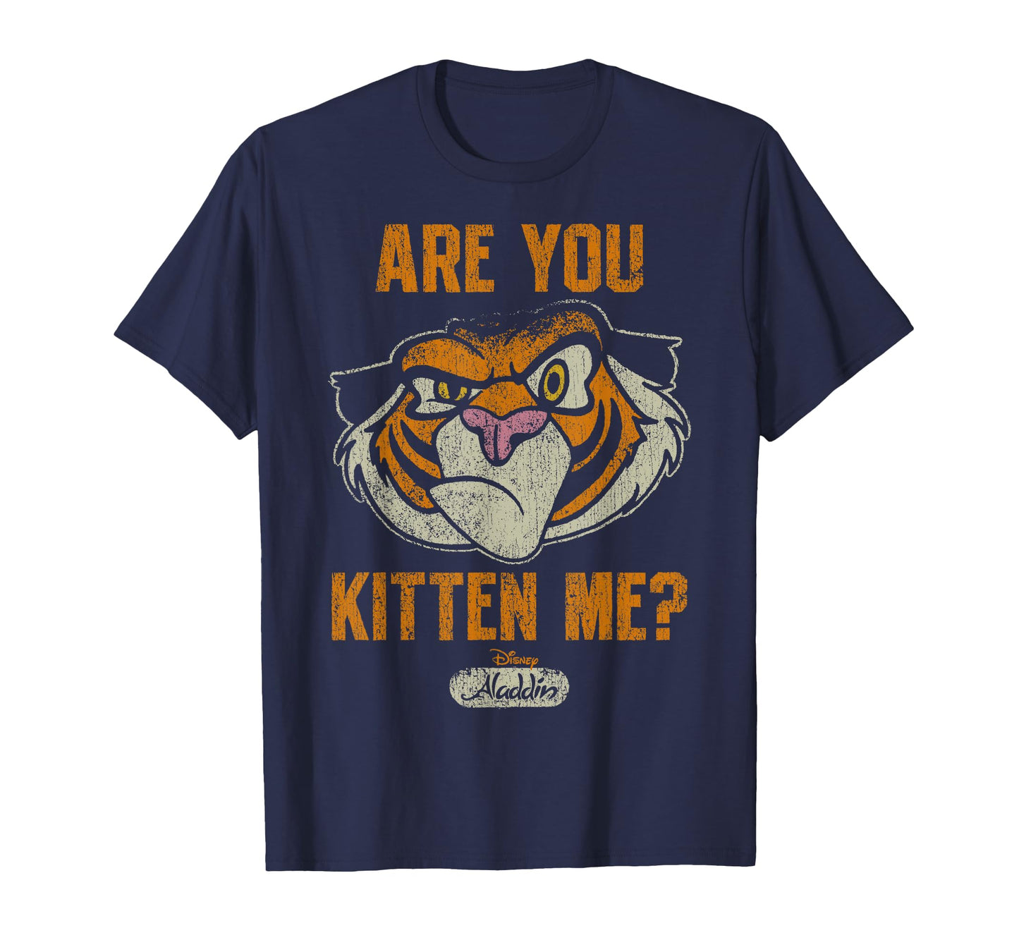 Disney Aladdin Rajah are You Kitten Me? Faded Portrait T-Shirt
