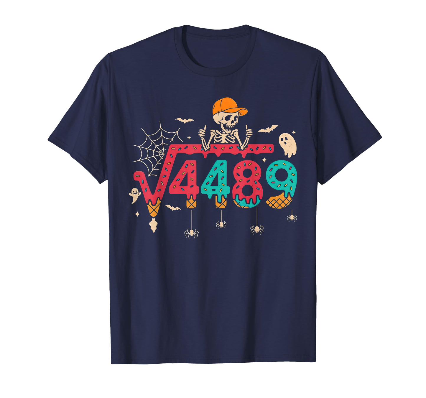 HUGvyn Square Root 4489 Math Teacher Funny 67 Meme Halloween T-Shirt