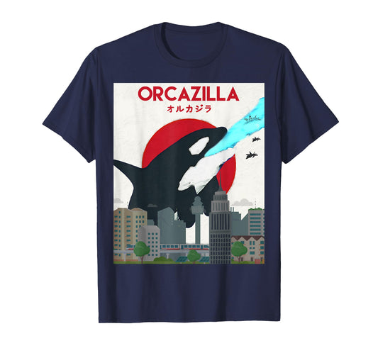 Funny Orcazilla Killer Whale Shirt Gift for Orca Lovers T-Shirt