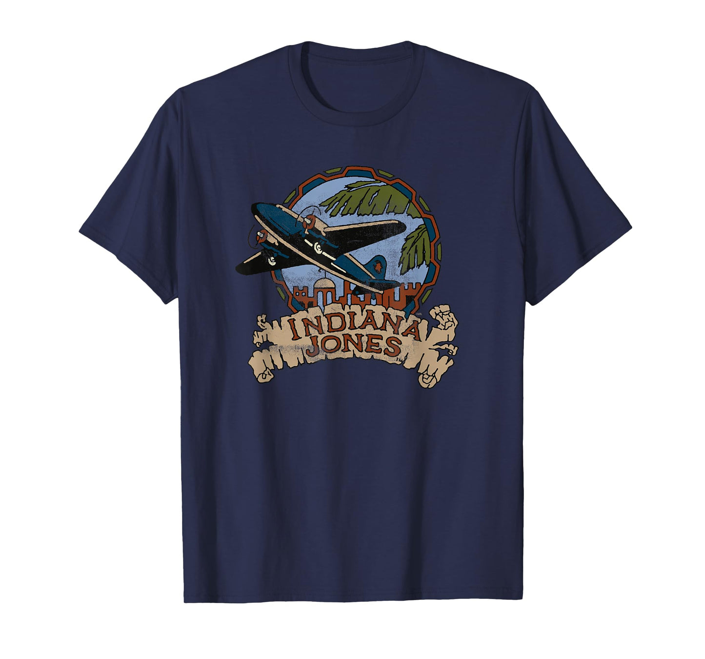Lucasfilm Indiana Jones Adventure Plane Vintage T-Shirt Small