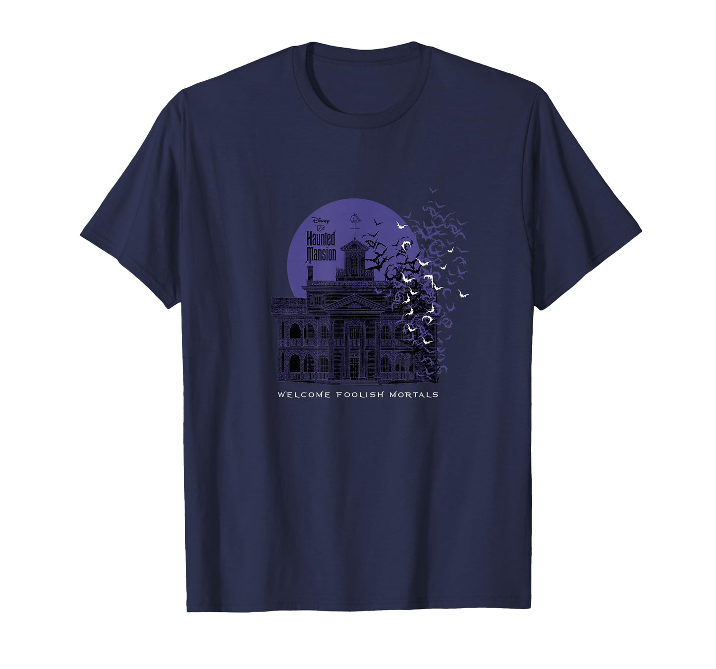 The Haunted Mansion Welcome Foolish Mortals Bats Poster T-Shirt
