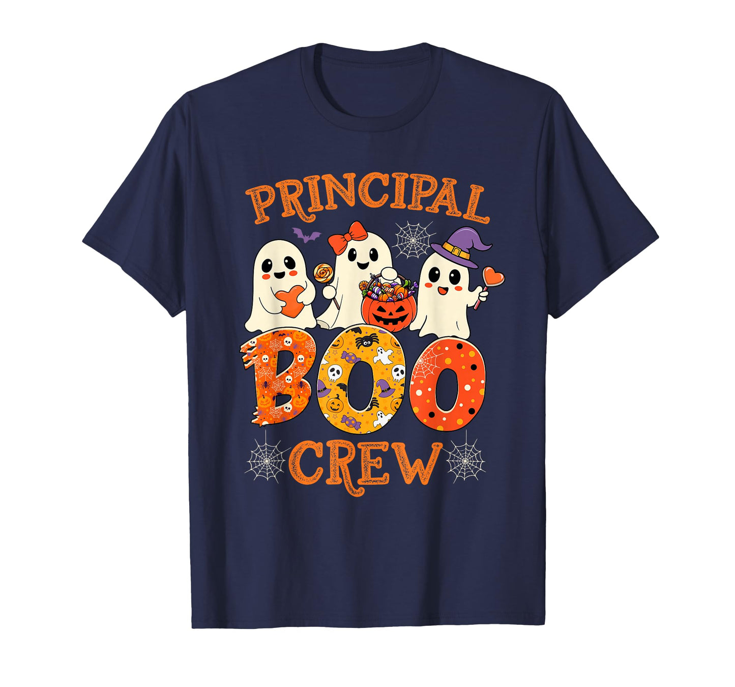 Principal Teacher Boo Crew Funny Halloween Spooky Costume T-Shirt