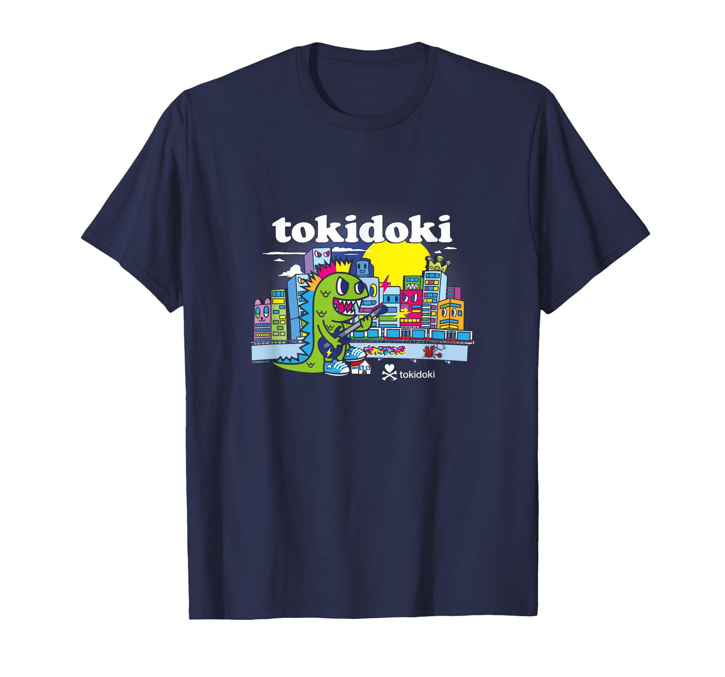 Tokidoki Punk Kaiju Rocking Around The City Retro T-Shirt
