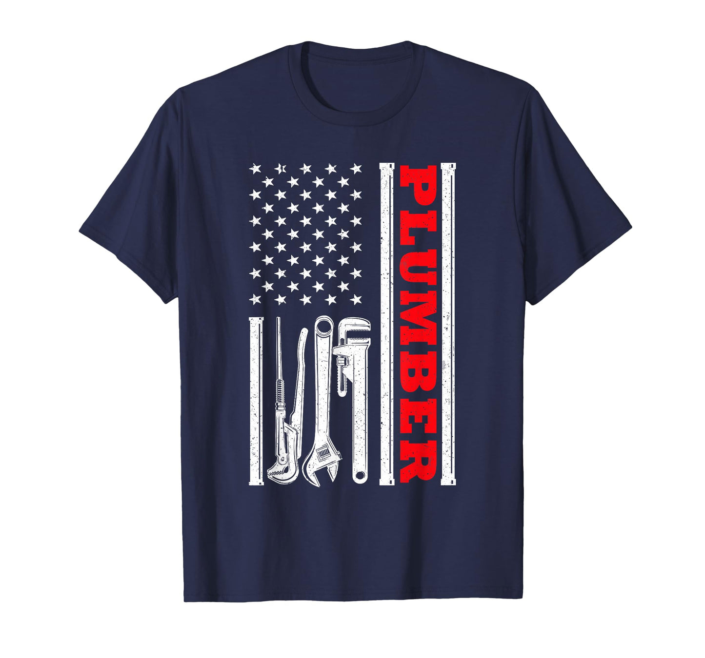 Cool Plumber Art for Men Dad Wrench Plumbing Novelty Plumber T-Shirt