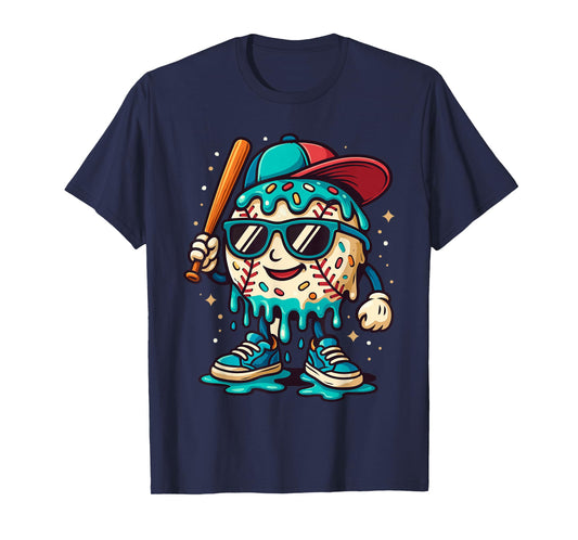 Baseball Drip Outfit Boys, Ice Cream Drip Baseball Lifestyle T-Shirt