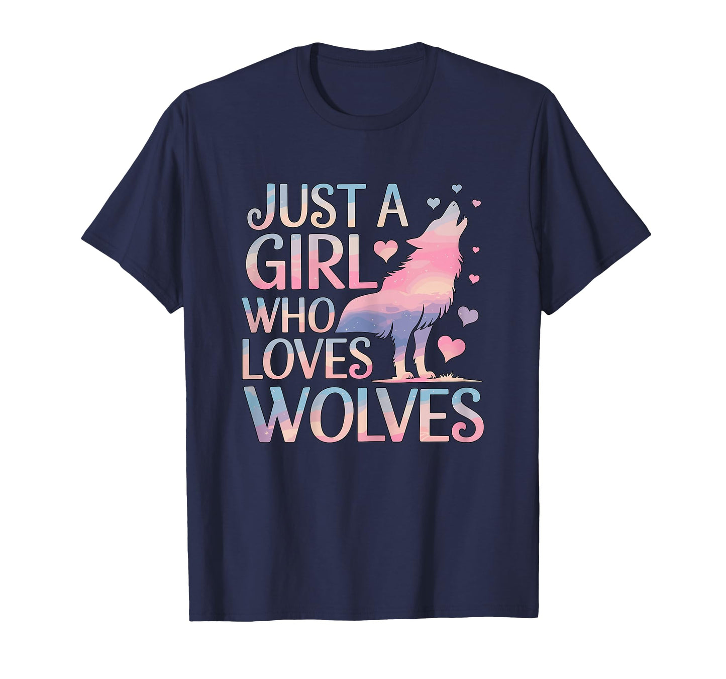 Just a Girl Who Loves Wolves Wolf T-Shirt