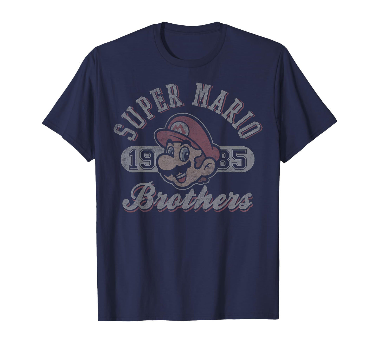 Super Mario Brothers 1985 Vintage Collegiate Nintendo Icon T-Shirt