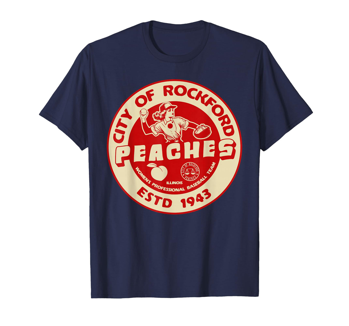 Rockford Peaches Baseball 1943 T-Shirt