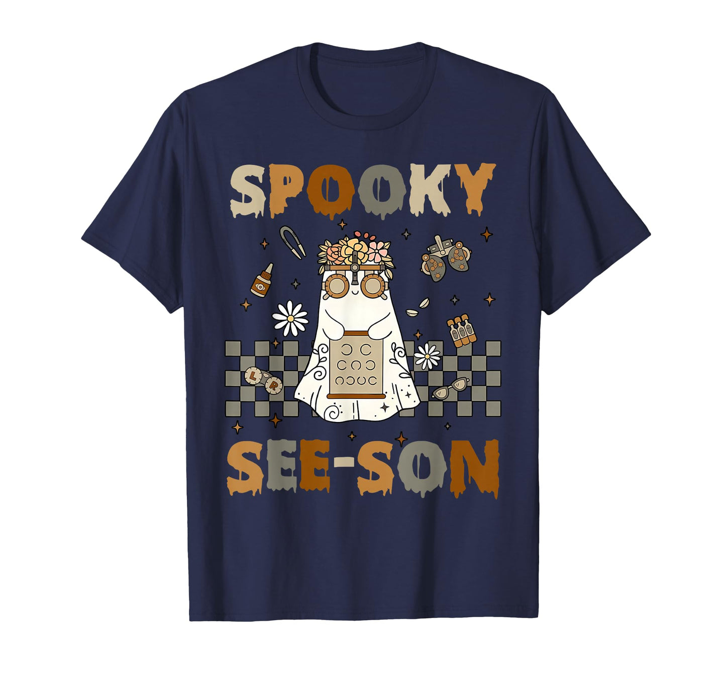 Spooky See-Son Optometrist Ghost Optometry Halloween Fall T-Shirt