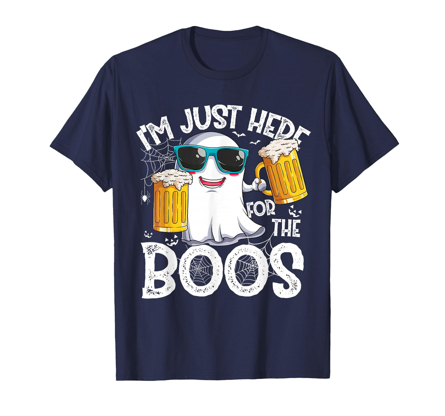 I'm Just Here For The Boos Funny Halloween Tee Men Ghost T-Shirt