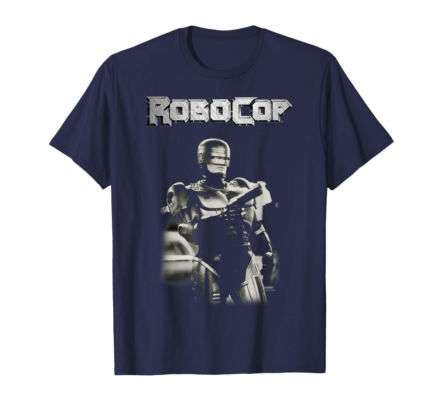 Robocop Black and White Action Pose Logo Poster T-Shirt