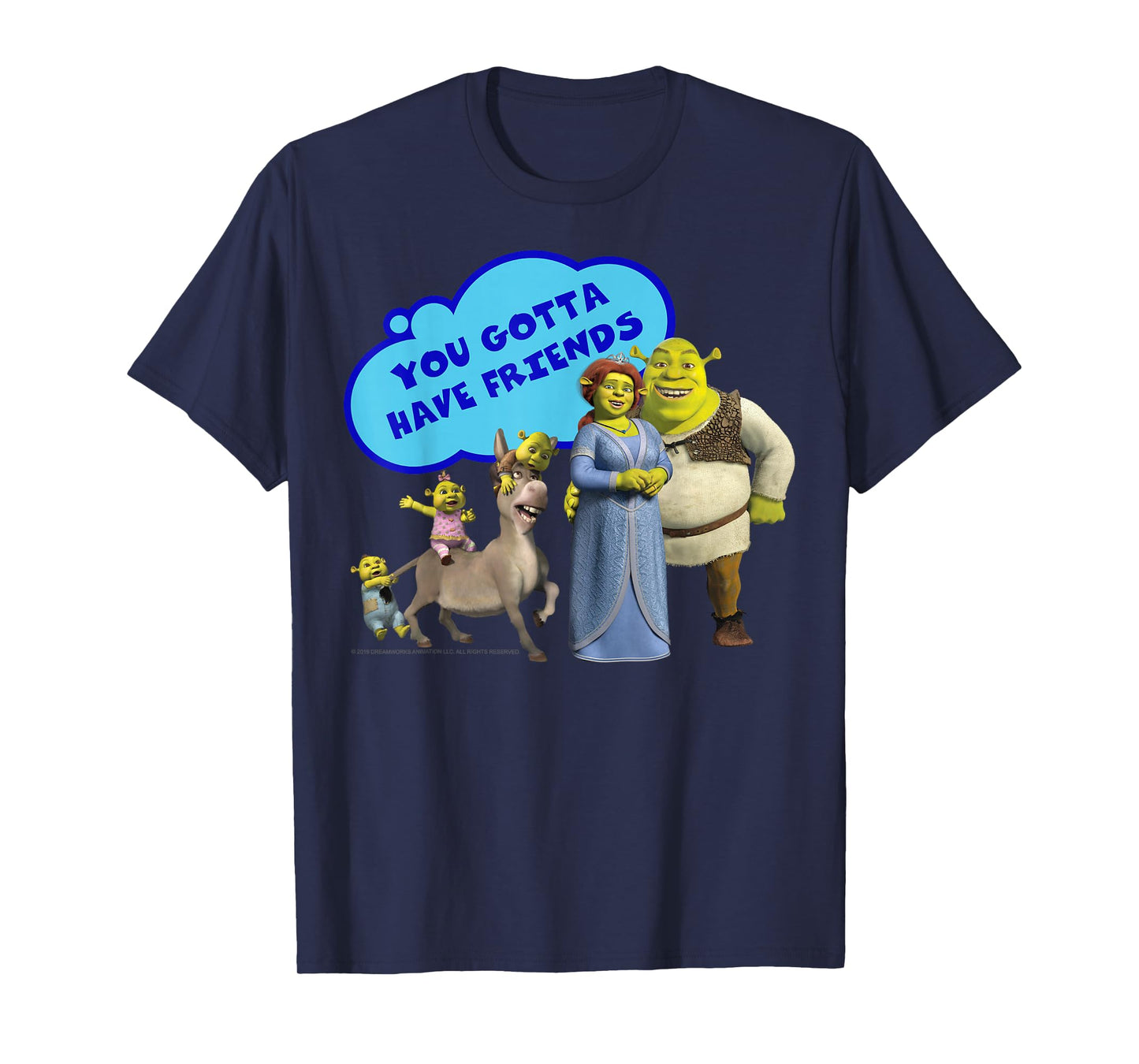 Shrek Donkey You Gotta Have Friends Bubble Text Poster T-Shirt