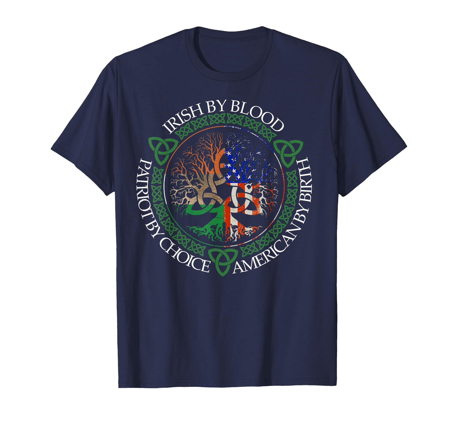 Irish By Blood American By Birth Patriot By Choice Flag Us T-Shirt