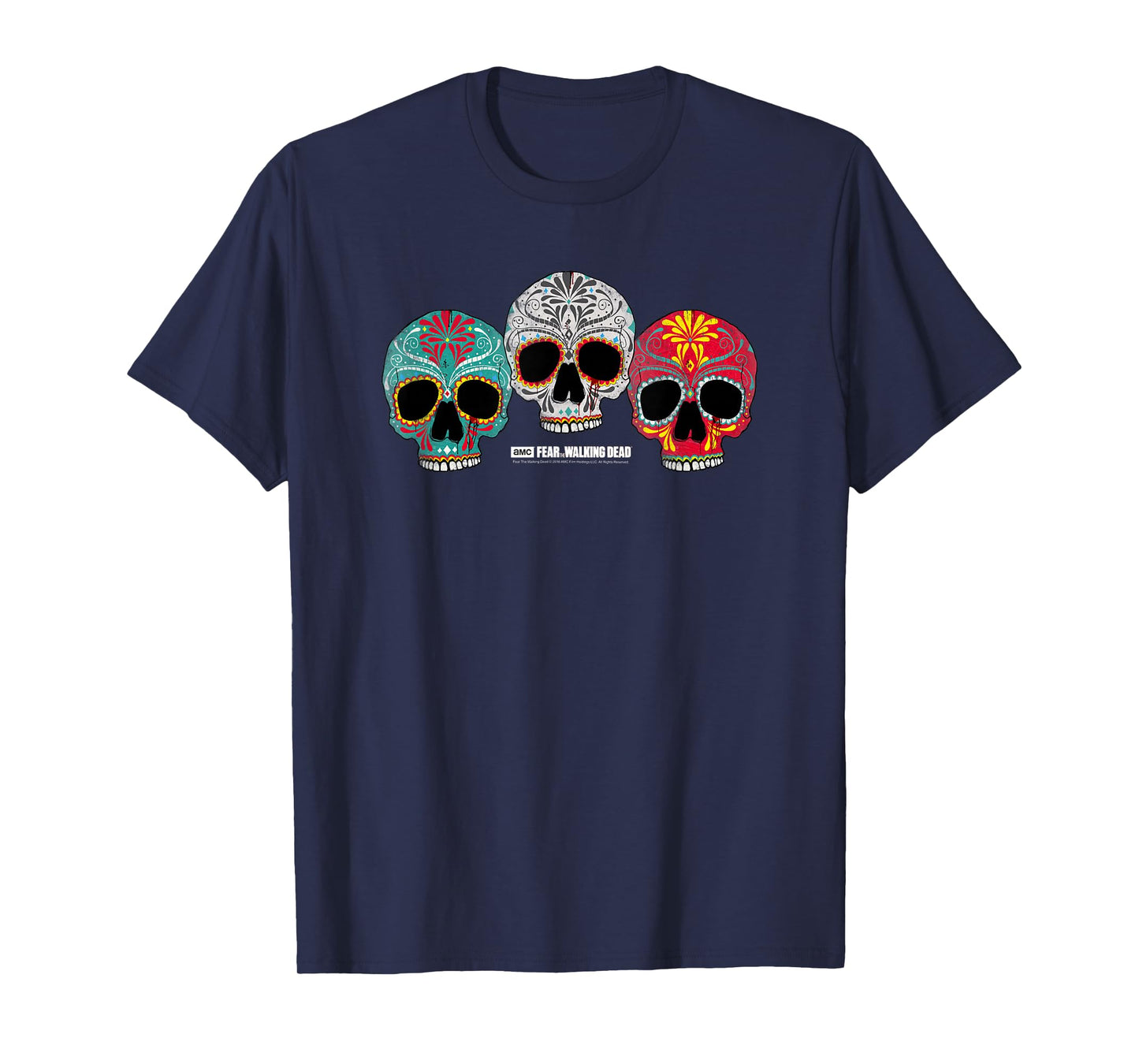 Fear The Walking Dead Three Skull T-Shirt