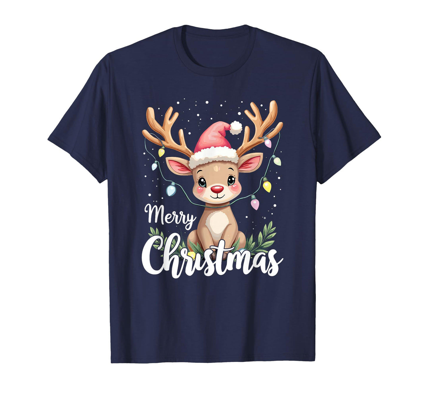 Merry Christmas Reindeer Xmas Family Festive Spirit T-Shirt