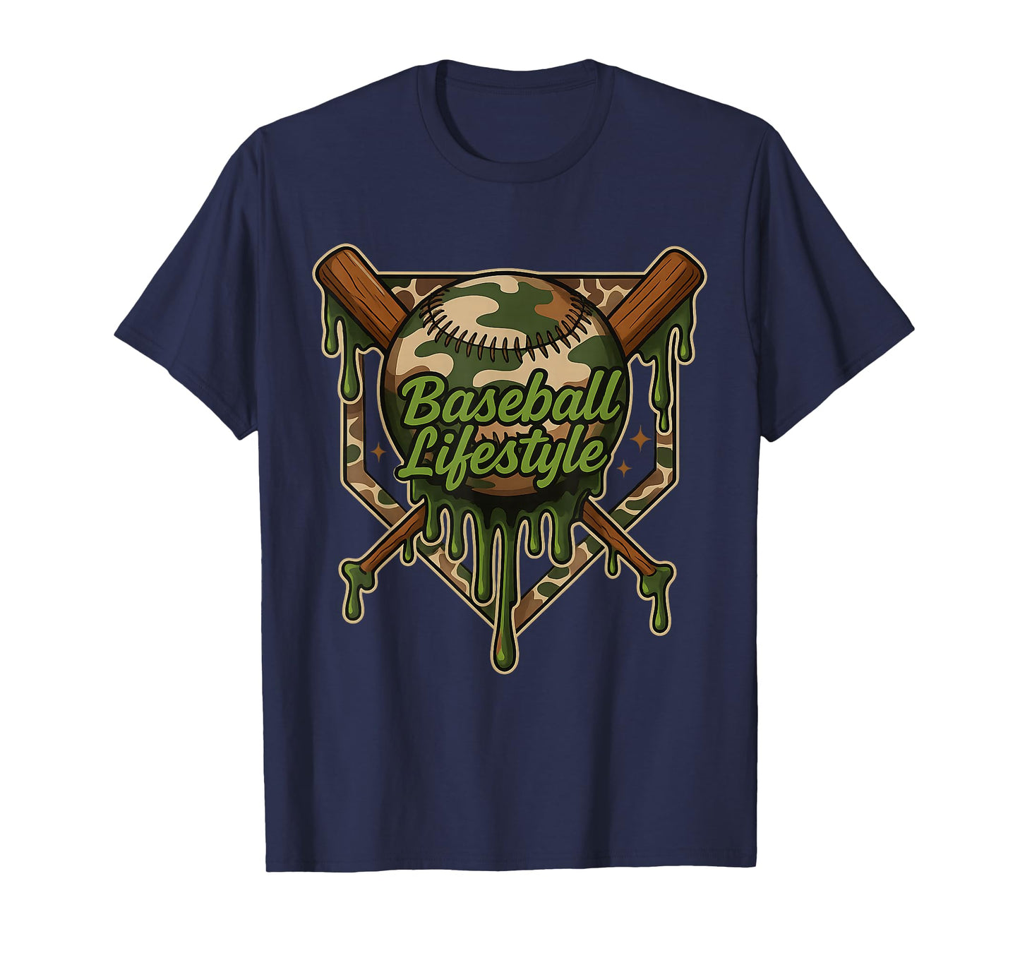 Baseball Lifestyle 101 Apparel Youth Baseball Drip Ice Cream T-Shirt