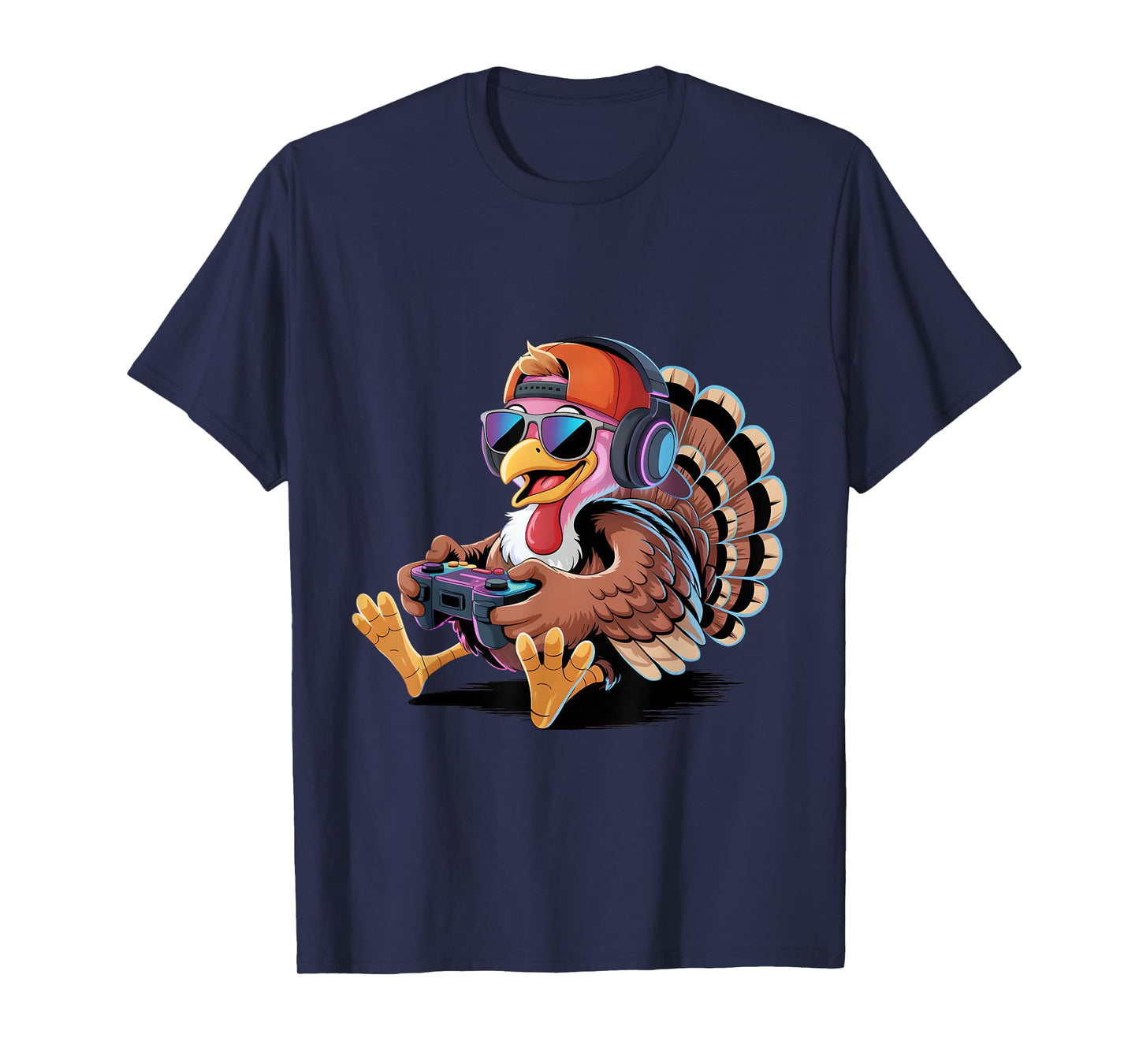 Funny Thanksgiving Gamer Turkey Gaming Boys Kids Teens T-Shirt